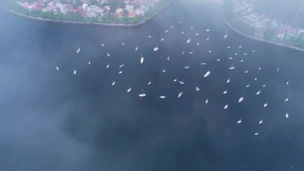 Rio Janeiro Vattnet Med Båtar Brasilien — Stockvideo