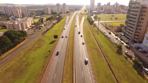 Vista Aérea Ciudad Diurna — Vídeo de stock