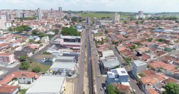 Flygfoto Över Dagtid Staden Rio Janeiro Brasilien — Stockvideo