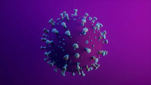 コロナウイルスCovid 19感染症およびコロナウイルスインフルエンザの背景は 3Dレンダリングとして疾患細胞とパンデミック医療の健康リスク概念として危険なインフルエンザ株の場合として — ストック写真