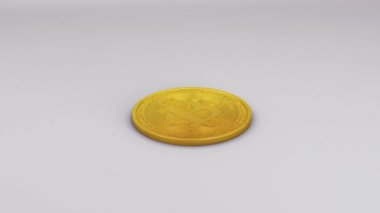 Bitcoin beyaz arkaplanda izole edildi