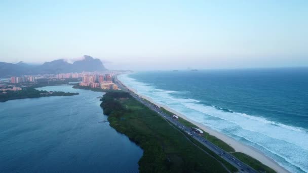 Letecký Pohled Rio Janeiro Brazílie — Stock video