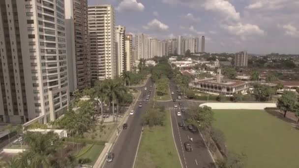 Cityscape Kota Udara Pada Siang Hari — Stok Video
