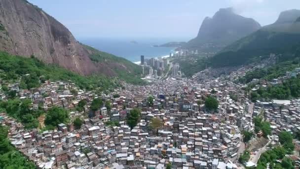 Αεροφωτογραφία Του Ρίο Ντε Τζανέιρο Βραζιλία — Αρχείο Βίντεο