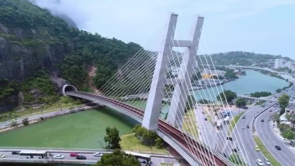 巴西里约热内卢的空中景观 — 图库视频影像