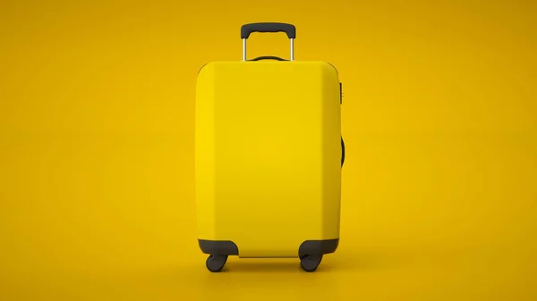 Żółta Torba Podróżna Odizolowana Jasnym Tle Renderowanie — Zdjęcie stockowe