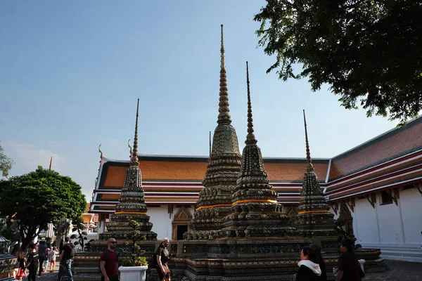 Bangkok Tailândia Dezembro 2018 Incríveis Aranhas Localizadas Pátio Antigo Templo — Fotografia de Stock