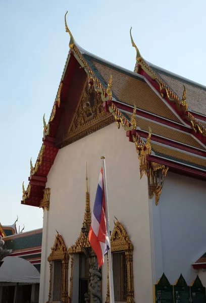 Красивые Крыши Буддийского Храма Архитектурное Искусство Юго Восточной Азии — стоковое фото