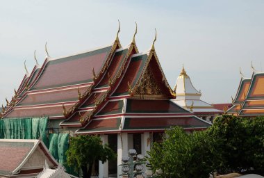 Bangkok 'taki Budist tapınağı mimarisi örnekleri..