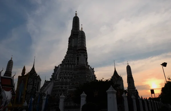 Bangkok Thajsko Prosince2018 Buddhistický Chrám Wat Arun Večer — Stock fotografie