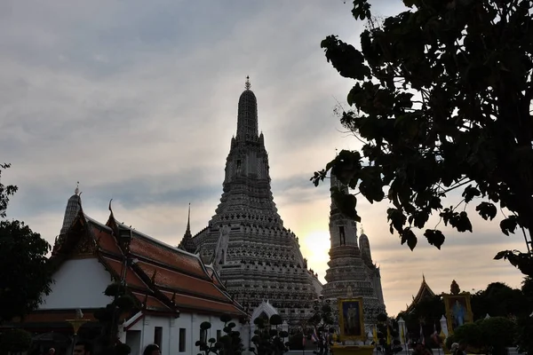 Bangkok Tajlandia Grudnia 2018 Buddyjska Świątynia Wat Arun Wieczorem — Zdjęcie stockowe