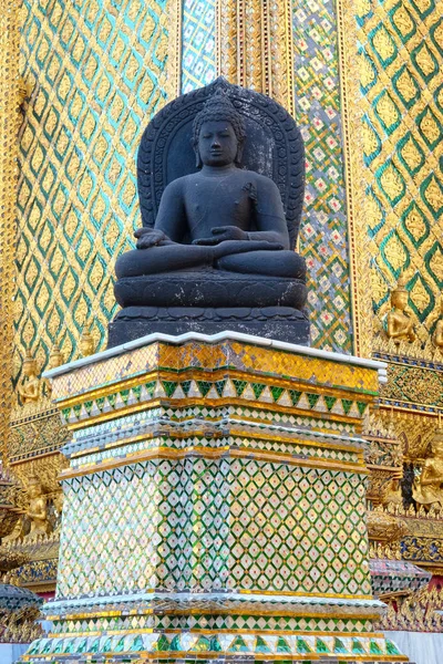 Escultura Buda Que Senta Uma Posição Lótus — Fotografia de Stock