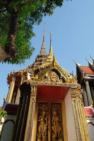 Entrada Luxuosamente Decorada Para Dos Santuários Budistas Bancoc — Fotografia de Stock