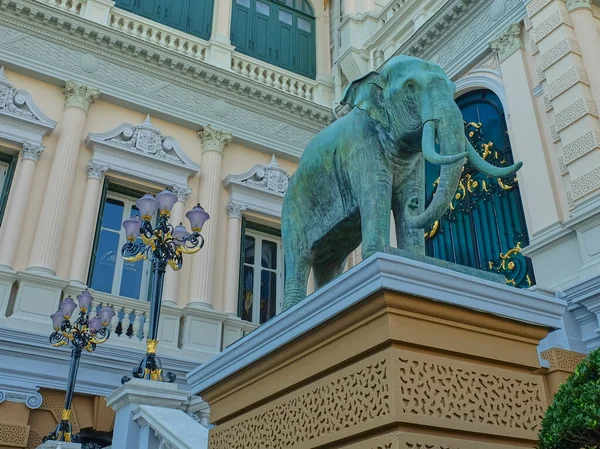 Sculptural image of an elephant near the royal palace in Thailand.