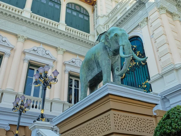 Sculptural image of an elephant near the royal palace in Thailand.