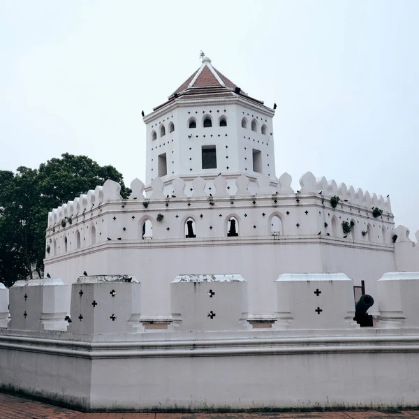 Small White Fort Park Bangkok Phra Sumen Fort Located Public — Stock Photo, Image