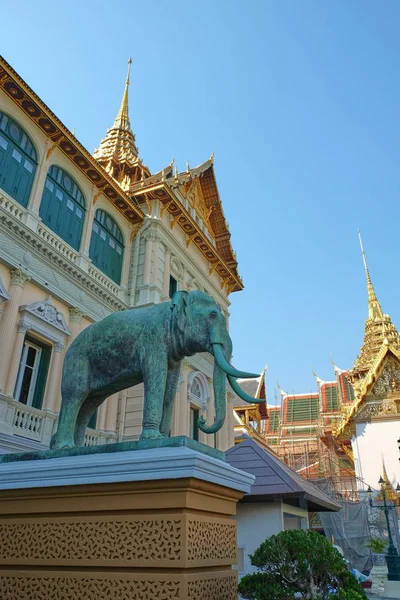 Sculptural image of an elephant near the royal palace in Thailand.