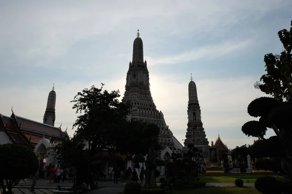 Bangkok Thaïlande Décembre 2018 Temple Bouddhiste Wat Arun Dans Soirée — Photo
