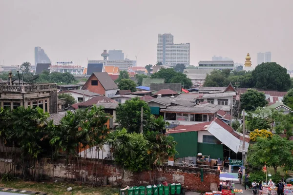 Bangkok Tailândia Dezembro 2018 Cabanas Mendigo Metrópole Asiática Favelas Capital — Fotografia de Stock