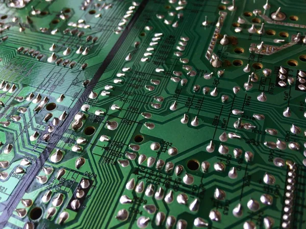 Part Printed Circuit Board Computer — Stock Photo, Image