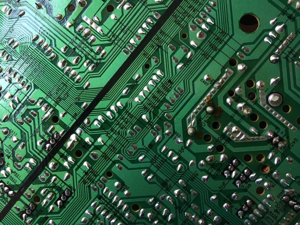 Part Printed Circuit Board Computer — Stock Photo, Image