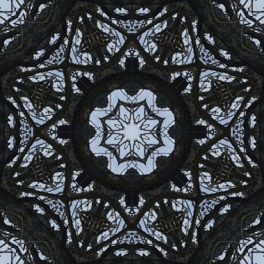 Soyut kaleydoskop arkaplanı. Güzel çok renkli kaleydoskop dokusu. Eşsiz kaleydoskop tasarımı.