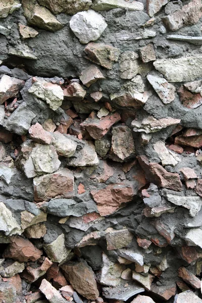 Cement Mix Fragments Broken Brick Stones Background — Stock Photo, Image