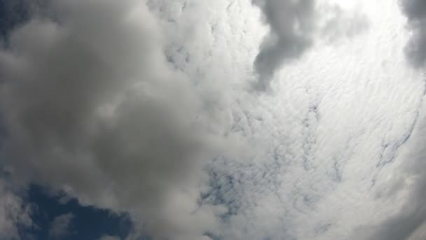 Cielo Nublado Las Nubes Lluvia Cruzan Cielo Tiempo Caducidad — Vídeos de Stock