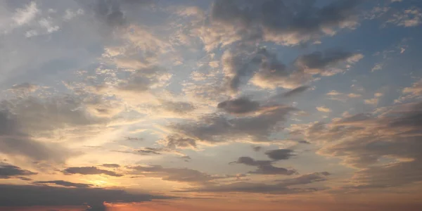 Драматическое Небо Заката Облачное Небо Качестве Фона — стоковое фото