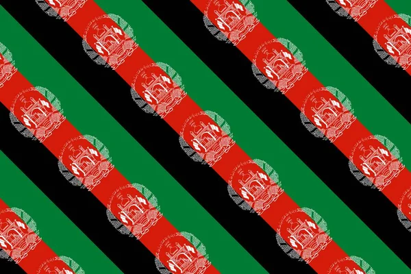 Prosty Wzór Geometryczny Kolorach Flagi Narodowej Afganistanu — Zdjęcie stockowe