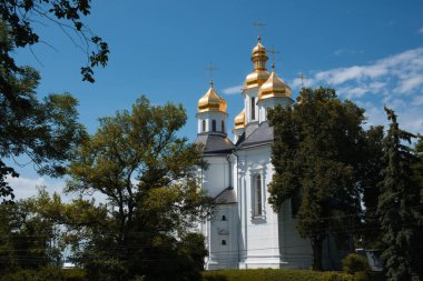 Catherine Kilisesi. Ukrayna 'nın Chernigov kentindeki Ortodoks Kilisesi, ulusal öneme sahip mimari bir anıt. Kazak Barok 'unun canlı bir örneği..