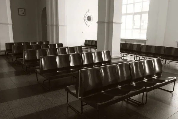 Wachtkamer Van Het Treinstation Chernihiv Banken Het Treinstation — Stockfoto