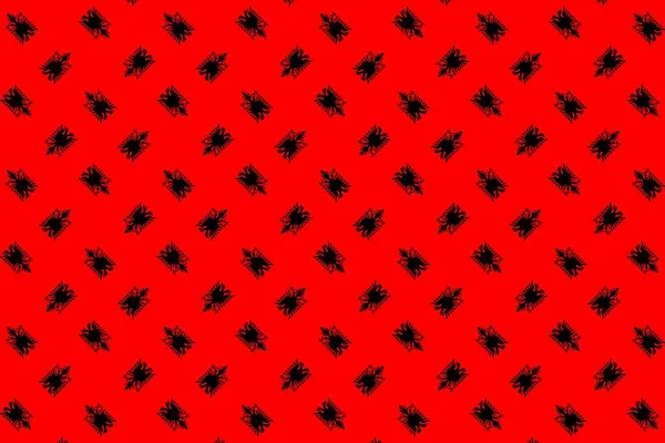 Απλό Γεωμετρικό Σχέδιο Στα Χρώματα Της Εθνικής Σημαίας Της Αλβανίας — Φωτογραφία Αρχείου
