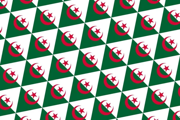 Cezayir Bayrağının Renklerinde Basit Geometrik Desen — Stok fotoğraf