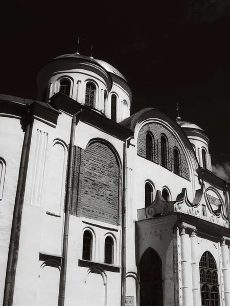 切尔尼赫夫的变形大教堂 乌克兰最古老的纪念性建筑之一 切尔尼赫夫公国的主要建筑 古代建筑的纪念碑 薄膜颗粒 — 图库照片