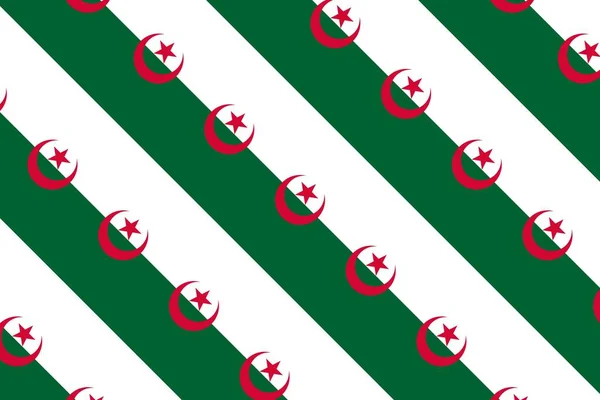 Cezayir Bayrağının Renklerinde Basit Geometrik Desen — Stok fotoğraf