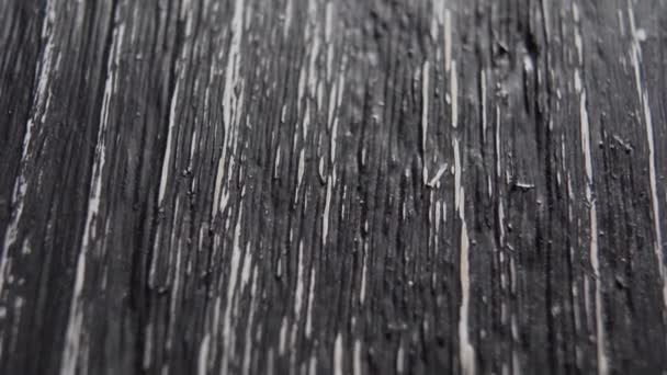Staré Texturální Malované Tmavé Dřevěné Prkno Tmavé Staré Pozadí — Stock video
