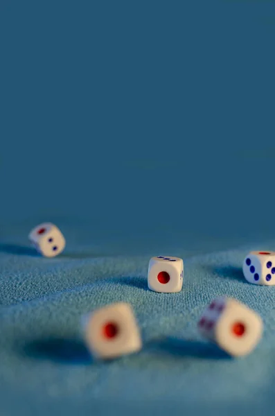 Five Dice Motion Number One Falling — Stock Photo, Image
