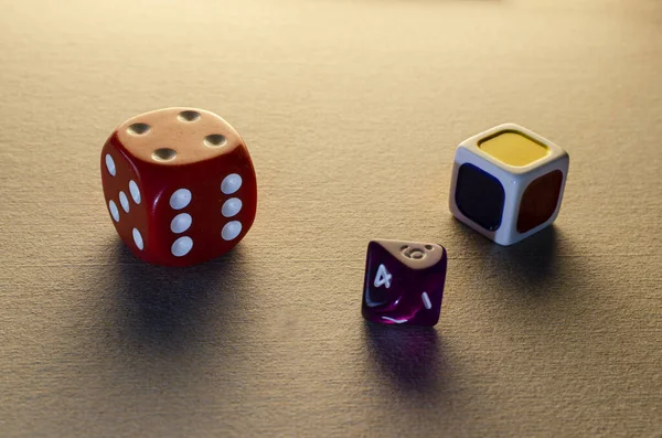 Color Dice Yellow Cup — Stock Photo, Image