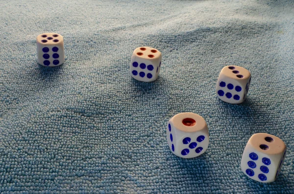 Five Dice Arranged One Five — Stock Photo, Image