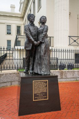 Afro-Amerikan Vatandaşlık Hakları Lideri Nati Kapısı 'ndaki Heykel