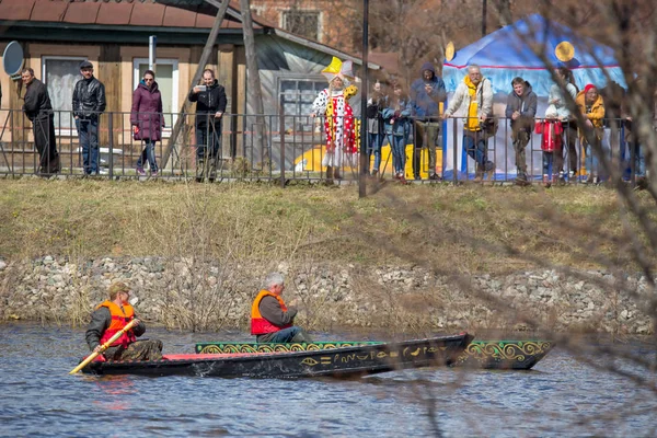 Kunst schilderij van boten — Stockfoto