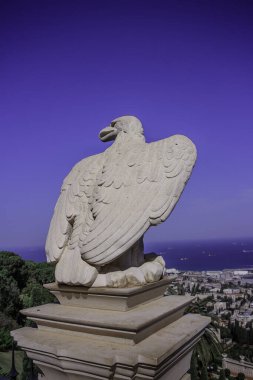 Hayfa 'daki Bahai tapınağı Carmel Dağı İsrail.