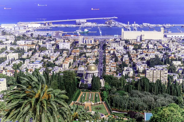 Bahai tempel in Haifa berg Karmel Israël. — Stockfoto