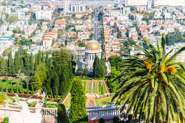 Hayfa 'daki Bahai tapınağı Carmel Dağı İsrail..