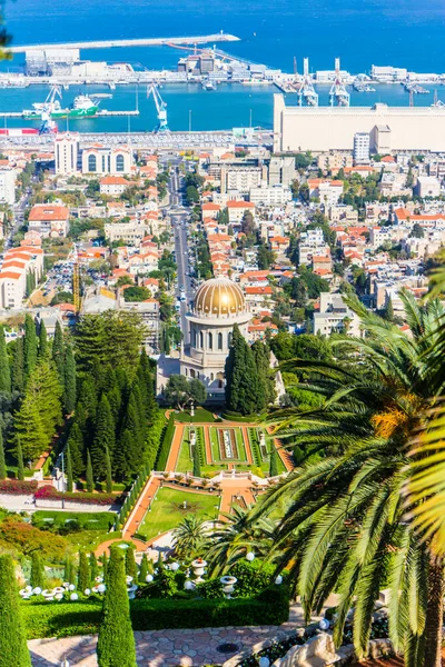 Hayfa 'daki Bahai tapınağı Carmel Dağı İsrail..
