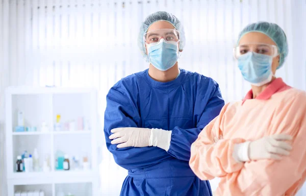 Surgeons standing in a uniform — Stock Photo, Image