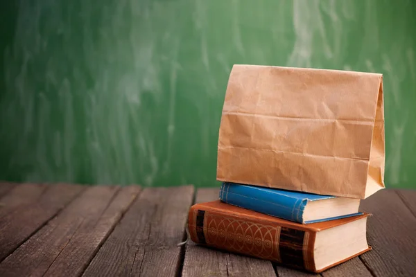 Paper bag lunch box — Stock Photo, Image