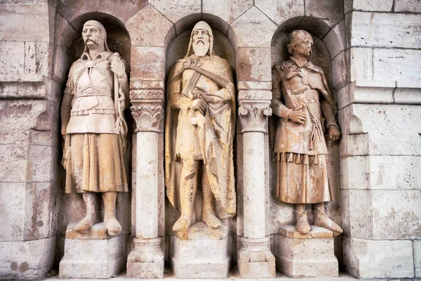 Statues from Fisherman\'s Bastion in Budapest, Hungary