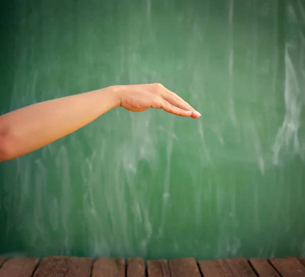 Female hand presenting empty space — Stock Photo, Image